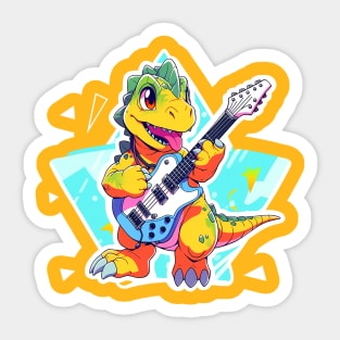 musician dino Sticker